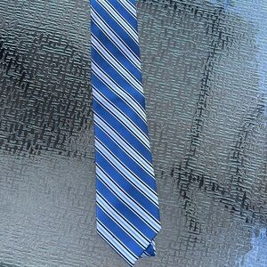Blue striped tie